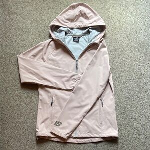 New Balance Blush Pink Hooded Rain Jacket